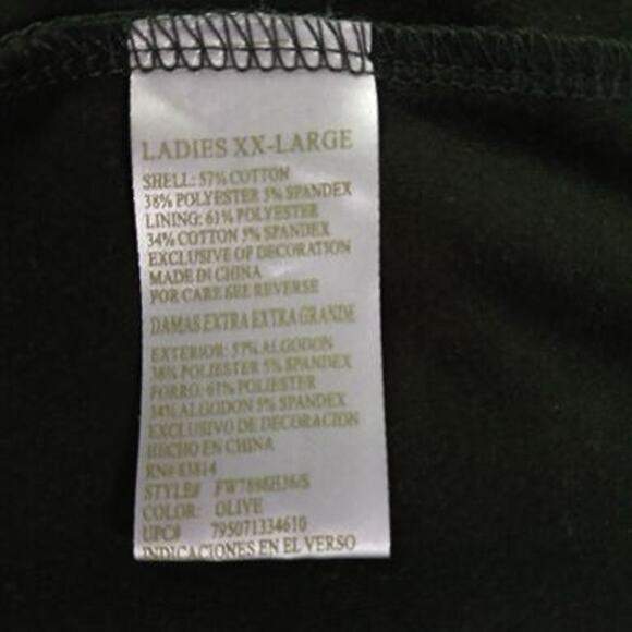 Ladies Green Tea XXL cotton/poly/spandex black skort pockets comfort side notch - Picture 9 of 11